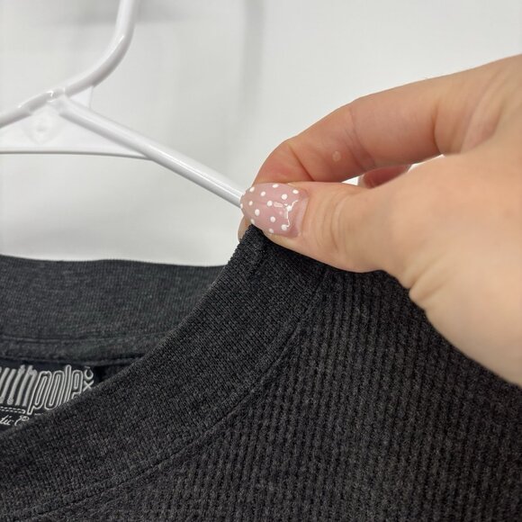 Southpole Gray Long Sleeve Waffle Knit Thermal Shirt Mens Size Large Vintage Y2K - Picture 4 of 10